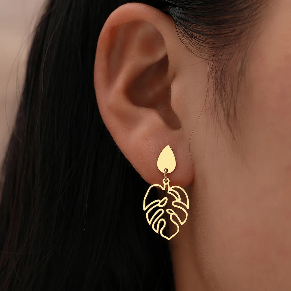 Stainless Steel Vintage Water Drop Earrings for Women Jewelry - Smarsty