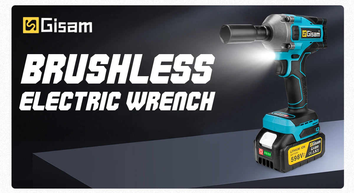 1000N M Brushless Electric Impact Wrench Cordless Power Tool - Smarsty