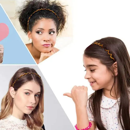 Korean Nonslip U Shape Headband With Fluffy Top Fixed Teeth - Smarsty