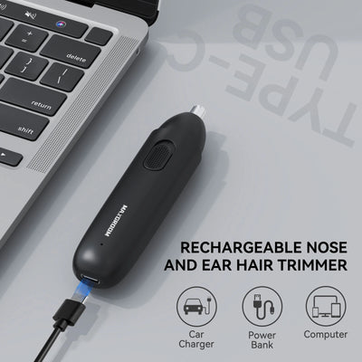 MAXGROOM Nose Hair Trimmer for Men Rechargeable 360 Rotating Dual-Blade Electric Shaver Eyebrows Nose Hair Trimmer Painless Safe - Smarsty