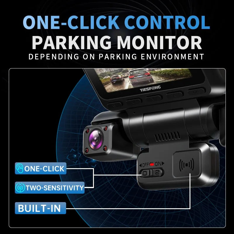 4 Channel GPS Dash Cam Front 4K Night Vision Parking - Smarsty