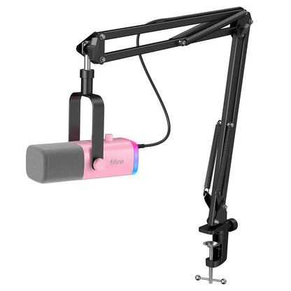 FIFINE Dynamic XLR Microphone Kit with RGB Control - Smarsty