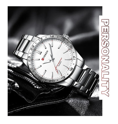 Curren Men's Ultra Thin Stainless Steel Quartz Watch - Smarsty