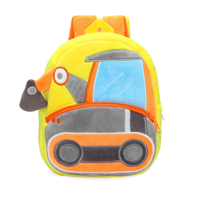 Plush Excavator Kids Backpack For Small School Bags - Smarsty