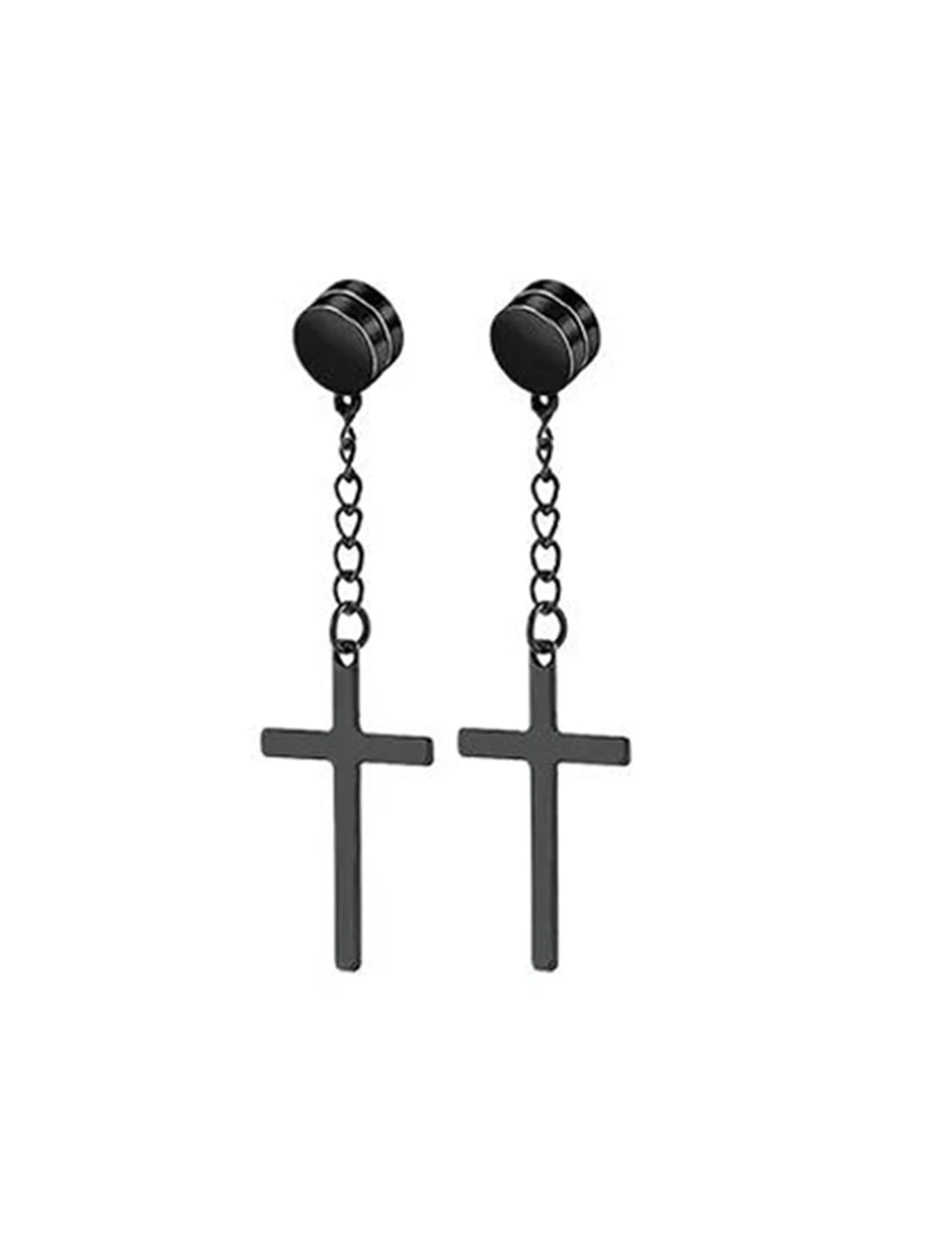Mens Magnetic Stainless Steel Clip Earrings Set No Piercing - Smarsty