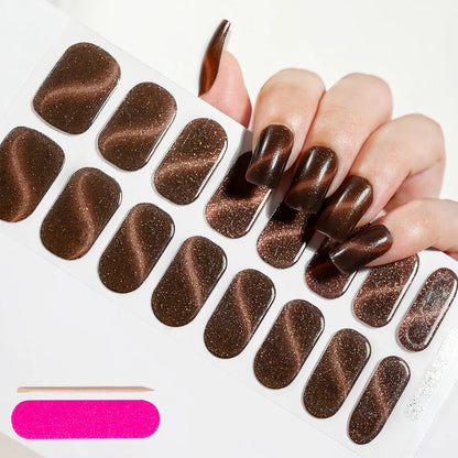 Long-Lasting Semi-Cured Gel Nail Stickers for Easy Application - Smarsty