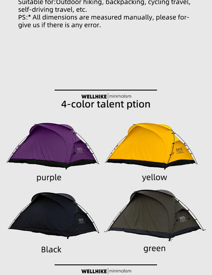 WELLHIKE Outdoor Portable Tent Single and Double Field Park Camping Equipment Rain and Sun Thickened Three Sseason Tent