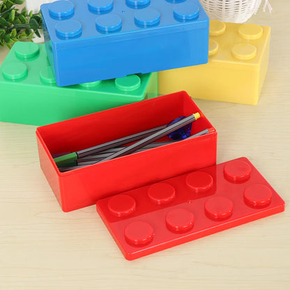 Building Block Storage Box Creative Plastic Storage Box Saving Space Storage Organizers Desktop Office Storage Supplie Kids Gift