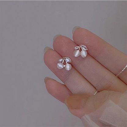 Delicate Sweet Red Cherry Drop Earrings for Women Fashion - Smarsty