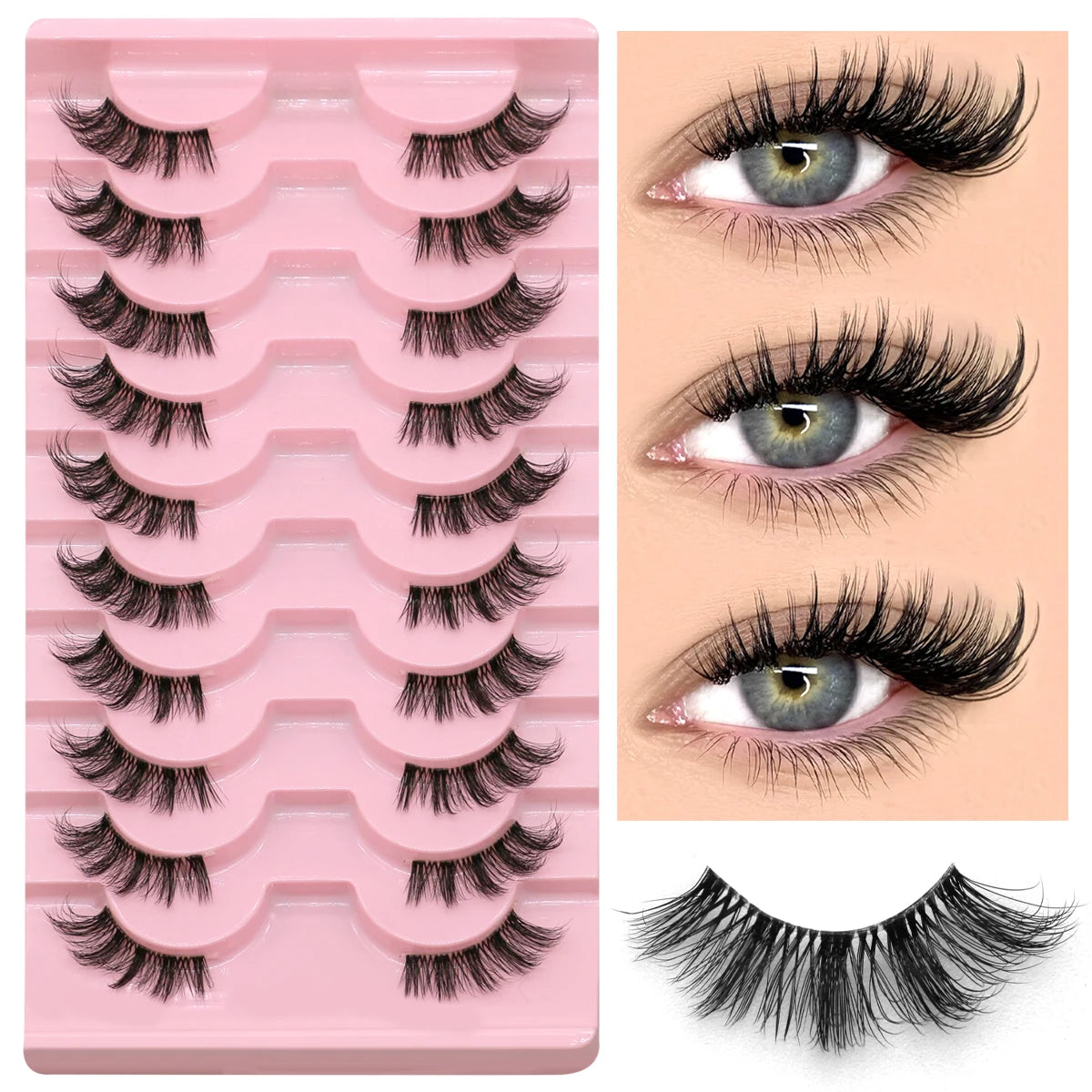 GROINNEYA Soft Natural Faux Mink Eyelashes for Everyday Wear - Smarsty