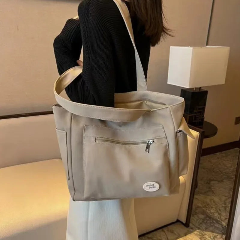 Women Canvas Tote Bag Large Capacity Shoulder Handbag - Smarsty