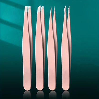 Ouriner Stainless Steel Eyebrow Tweezers Set for Precision Hair Removal - Smarsty