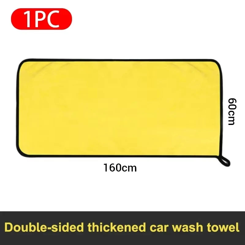 Premium Car Microfiber Towels Double Layer Drying Cloths - Smarsty