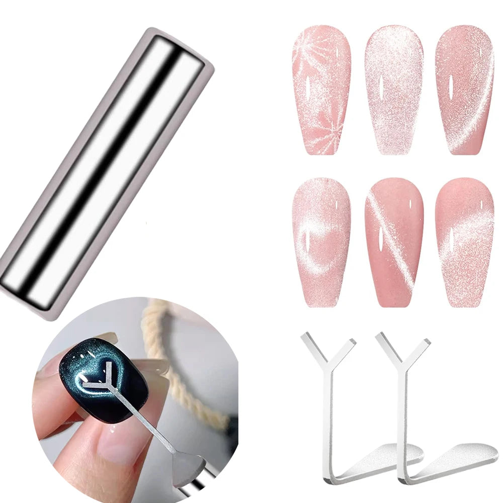 2Pcs Cat's Eye Nail Magnet for Heart-Shaped Effects - Smarsty