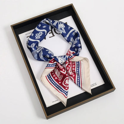 Luxury Square Silk Scarf for Women Stylish Satin Hijab Wrap - Smarsty