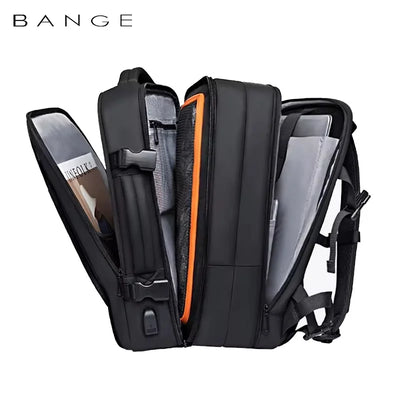 BANGE Expandable Men's Backpack Waterproof 17.3 in Laptop Backpack Man Large Capacity Hiking Travel Bag Male Backpacks for Men - Smarsty