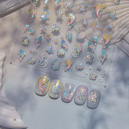 Cute Starfish Nail Charm Stickers for Summer Nail Art - Smarsty