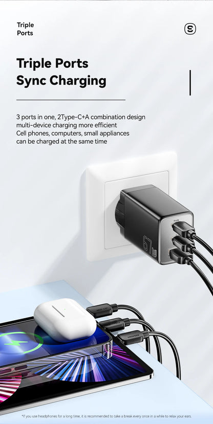 GaN USB C Charger 67W 45W Fast Charging For iPhone - Smarsty