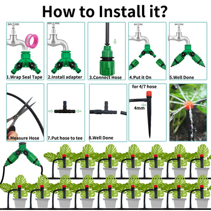 Automatic Garden Drip Irrigation System Kit for Easy Watering - Smarsty
