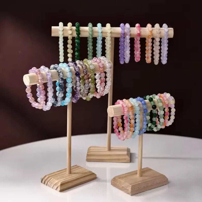 Solid Wood Jewelry Display Stand for Bracelets and Necklaces - Smarsty