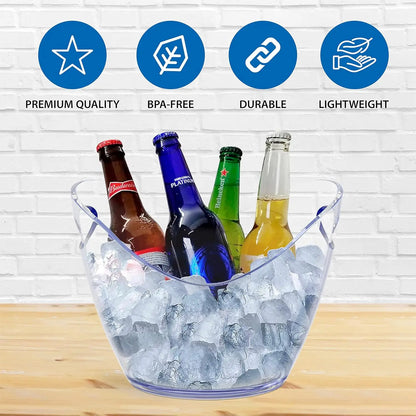 Transparent Ice Cube Storage Bucket for Beer and Wine - Smarsty