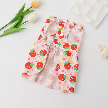 Small Dog Flower Princess Dress for Summer Fun - Smarsty