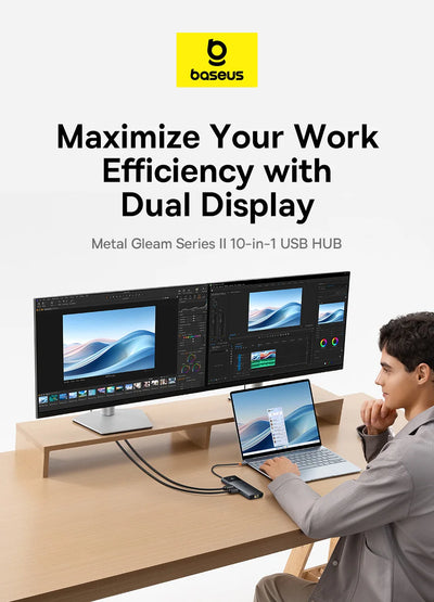 Usb C Hub 8K Hdmi Expansion For Multiscreen And Peripherals - Smarsty