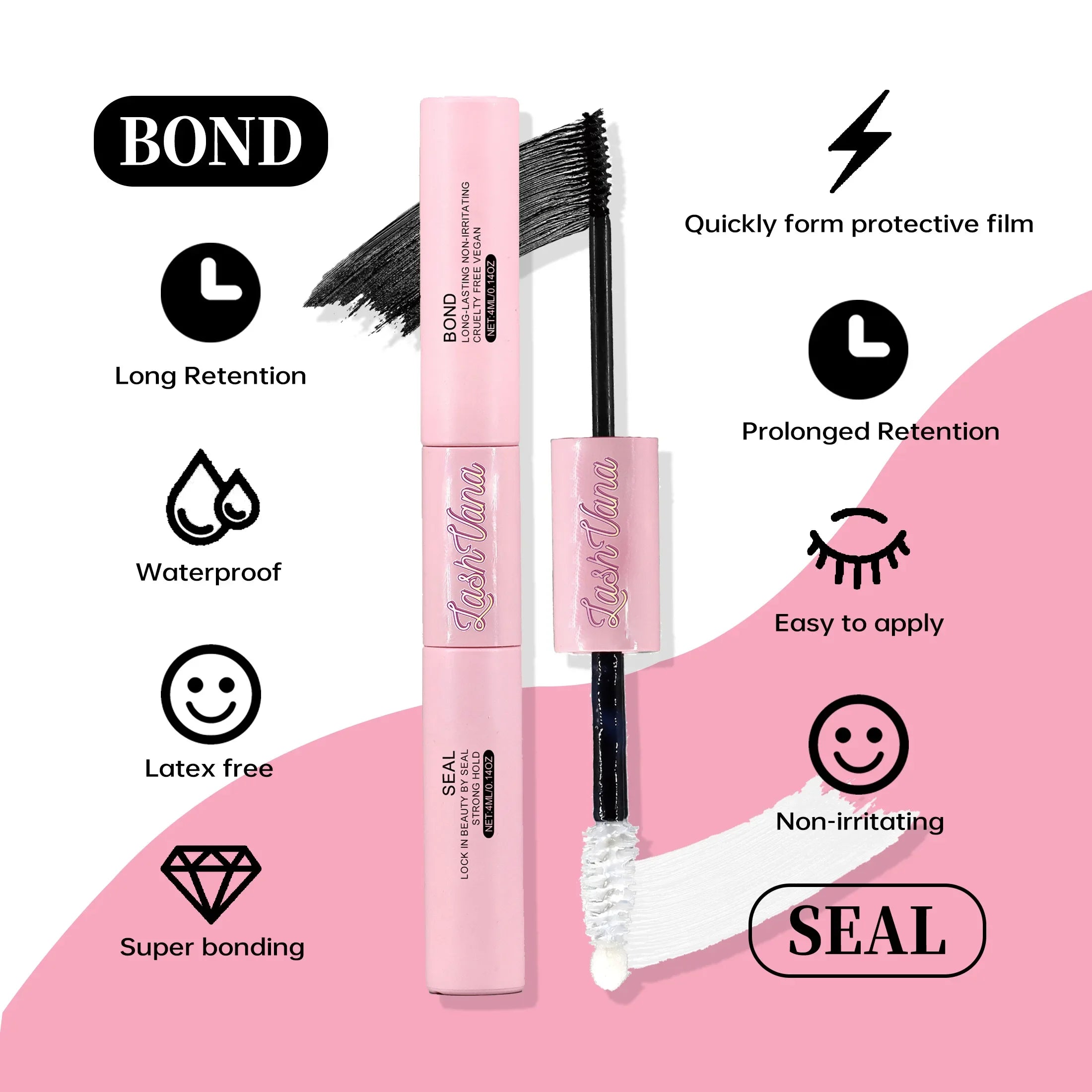 DIY Lashes Extension Kit Eyelashes 200 PCS Clusters Lash Bond and Seal Makeup Tools for Gluing  Lashes Gluing Glue  Accessories - Smarsty