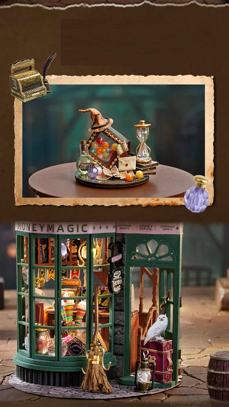 Mini DIY kit for doll house making and assembling room models toys home and bedroom decorations with furniture wooden crafts by Smarsty