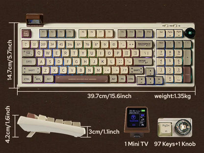 97 Key 95 Percent Mechanical Keyboard With Bluetooth