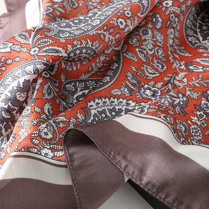 Silk Square Scarf for Women Summer Head Wrap - Smarsty