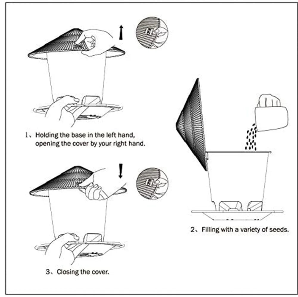 Automatic Outdoor Bird Feeder with Multiple Holes - Smarsty