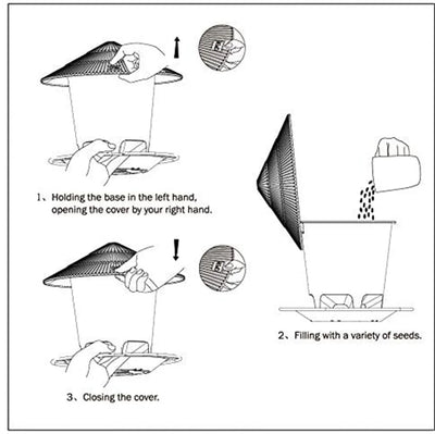 Automatic Outdoor Bird Feeder with Multiple Holes - Smarsty