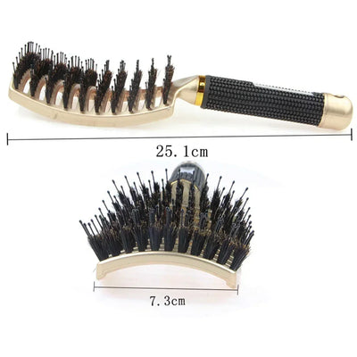 Boar Bristle Hair Brush for Scalp Massage and Detangling - Smarsty