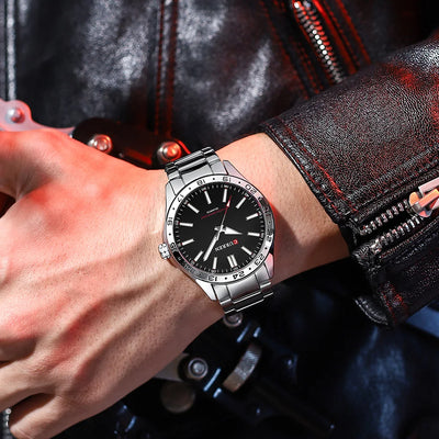 Curren Men's Ultra Thin Stainless Steel Quartz Watch - Smarsty