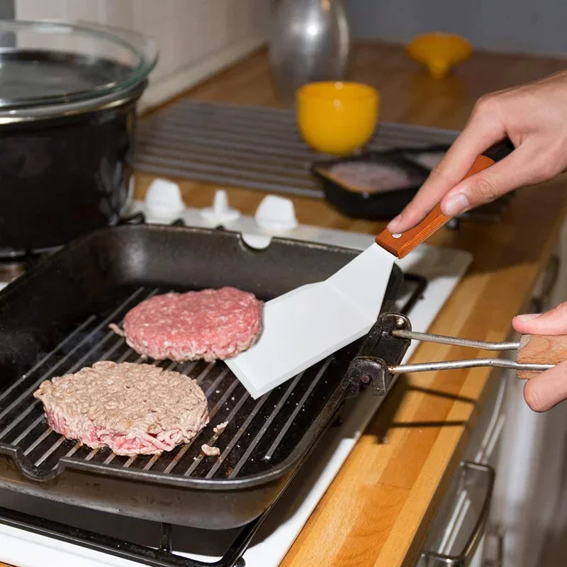 Stainless Steel Cooking Spatula with Wood Handle - Smarsty