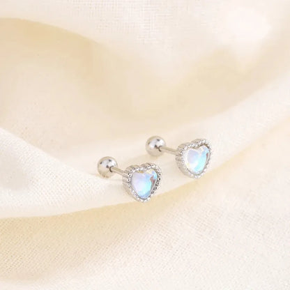 925 Silver Tragus Piercing Helix Studs Butterfly Heart - Smarsty