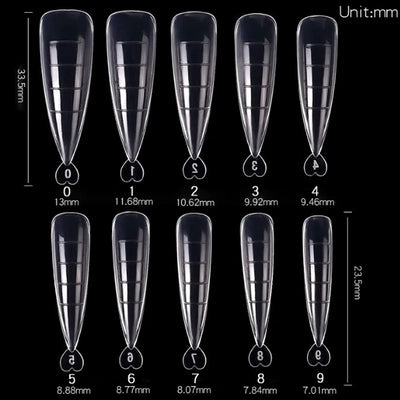 100 Pcs Acrylic Fake Nail Tips Set for Easy Manicure - Smarsty