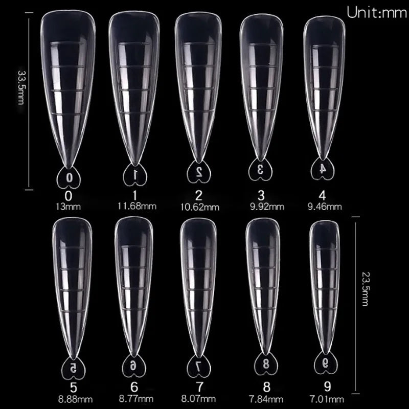 100 Pcs Acrylic Fake Nail Tips Set for Easy Manicure - Smarsty