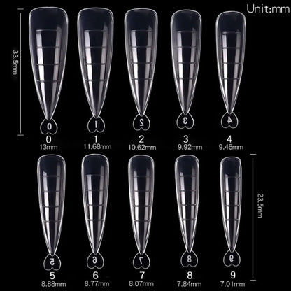 100 Pcs Acrylic Fake Nails Full Set for Easy Manicure - Smarsty