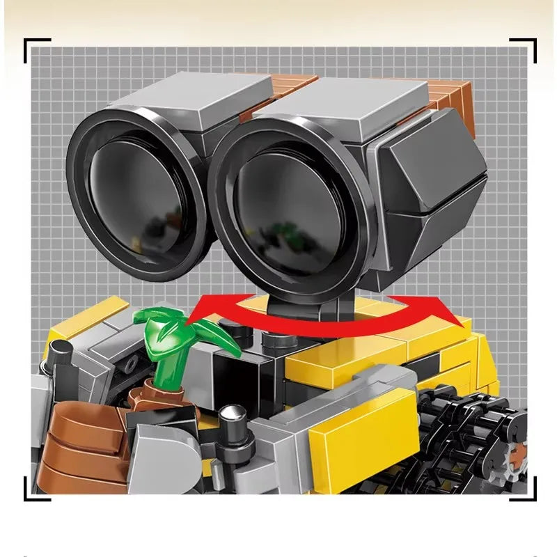 New mini Wall-E Building Block Kit MOC Idea Technical Classic Movie Model Building Block Assembly Children's Toy Gift