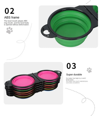 Foldable 2-in-1 Travel Bowl for Dogs and Cats - Smarsty