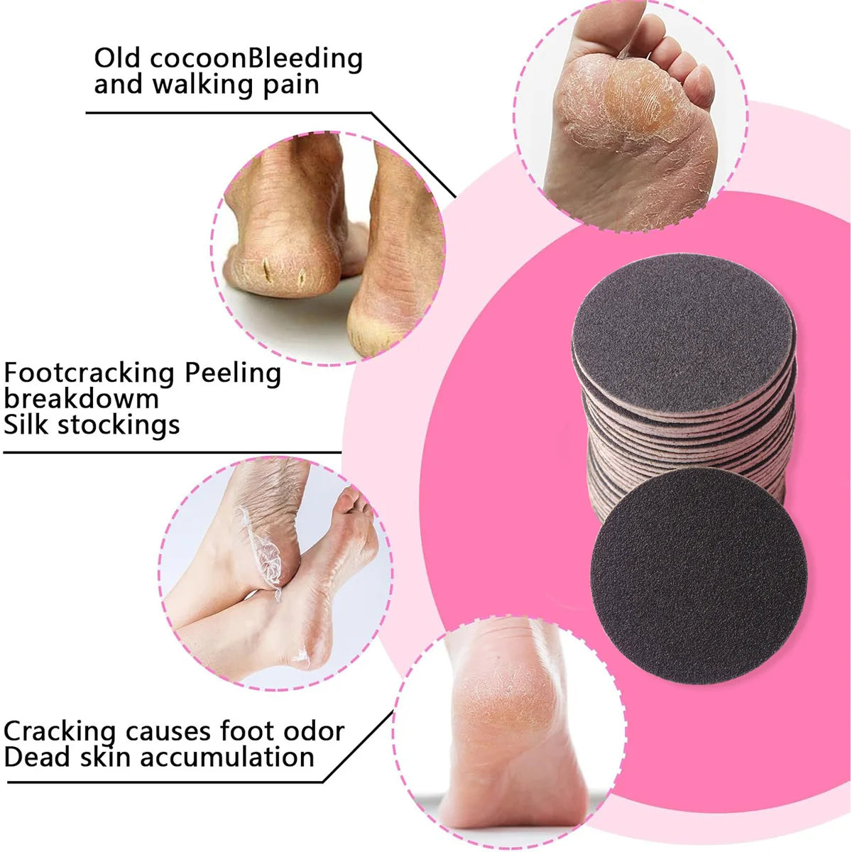 Professional 60pcs Foot Dead Skin Sandpaper For Pedicures - Smarsty