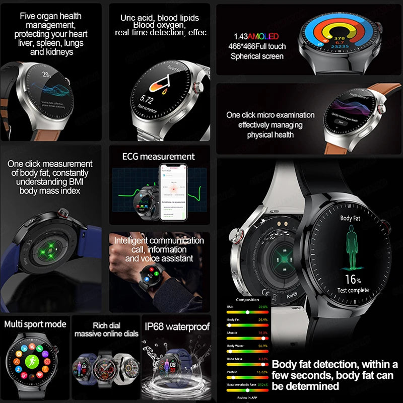 2025 Smart Health Watch with Blood Oxygen and ECG - Smarsty