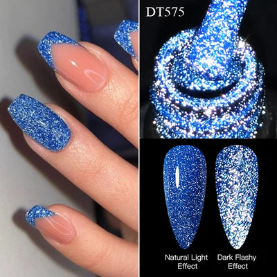 Pink Fluorescent Reflective Gel Nail Polish for Stunning Manicures - Smarsty