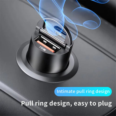 100W/200W QC3.0 PD Mini Car Charger 12-24V Lighter Fast Charging Car USB Type C Charger for Xiaomi Samsung Huawei iPhone Power - Smarsty