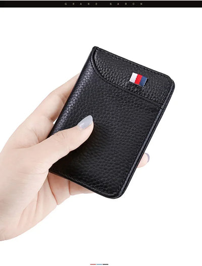 Men's Wallet Short Wallet Card Holder Fashion Thin Multi Card Business Soft Leather Wallet for Men Bolsa Feminina Coin Purse - Smarsty