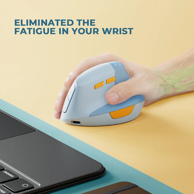 SEENDA Vertical Wireless Mouse Type C Rechargeable Ergonomic USB & Type C Mice for Laptop Laptop PC MacBook Windows Android - Smarsty