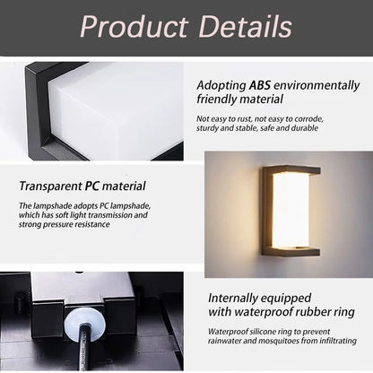 Waterproof LED Outdoor Wall Light with Motion Sensor - Smarsty
