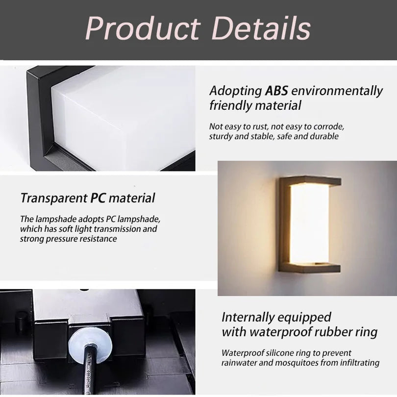 Waterproof LED Outdoor Wall Light with Motion Sensor - Smarsty